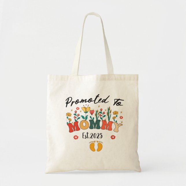 Mommy-to-Be est. 2025: New Mother’s Keepsake Tote Bag (Front)