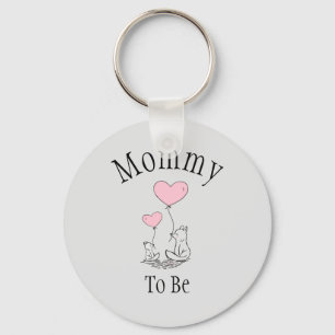 Mommy To Be Fox Baby Shower Keychain