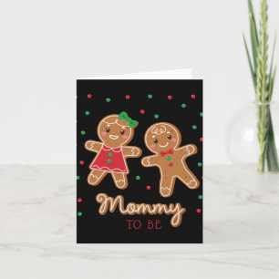 Mommy To Be Gender Reveal Gingerbread  Card