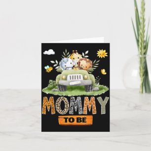 Mommy to Be Gender Reveal Safari Jungle Animals Card