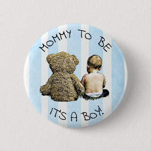 Mommy to be, Its a boy, Baby Shower Button