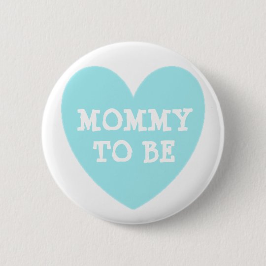 Mommy to be Pastel Blue Baby Shower Button