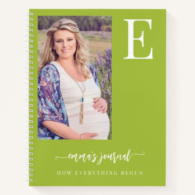 Mommy to be photo personalized pregnancy journal (Front)