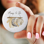 Mommy to Be Sweet Baby Clothes Gender Neutral 2 Inch Round Button<br><div class="desc">Mommy to Be cute button with baby clothes and natural rustic styling. The design features baby clothes and a teddy bear draped over the moon, all hanging from a rustic wooden clothesline and framed with delicate foliage. This modern, watercolor illustration is perfect for a baby boy or baby girl and...</div>