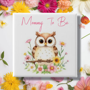 Mommy To Be Woodland Themed Baby Shower 2 Inch Square Button