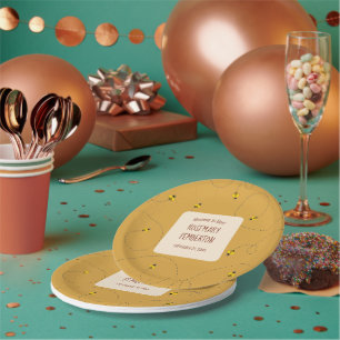 Mommy to Bee Amber Gold Baby Shower Paper Plate