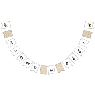 "Mommy to Bee" Baby Shower Banner -  Bunting Flag