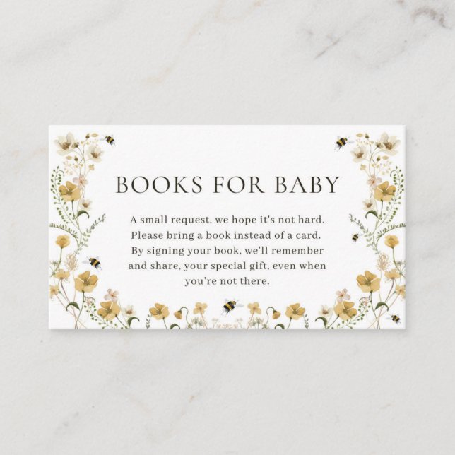 Mommy to Bee Baby Shower Books for Baby Card (Front)