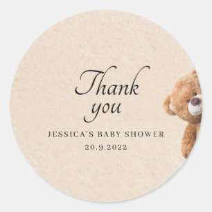 Mommy To Bee Baby Shower Classic Round Stick Sticker