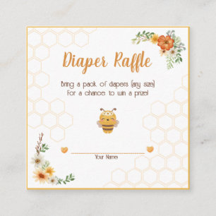Mommy To Bee Baby Shower Diaper Raffle Enclosure Card