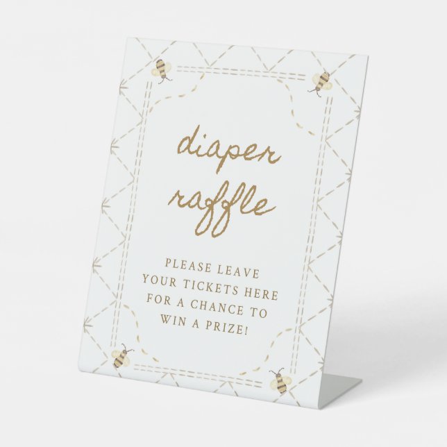 Mommy To Bee Baby Shower Diaper Raffle Sign (Front)