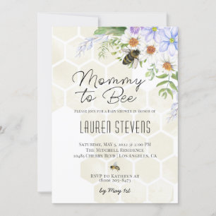 Mommy to Bee Baby Shower Invitation