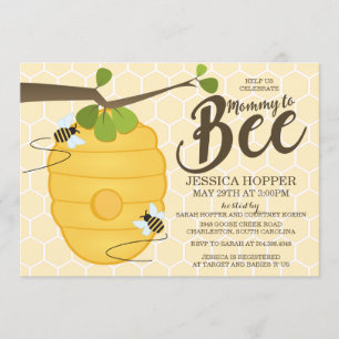 Mommy to Bee Baby Shower Invitation