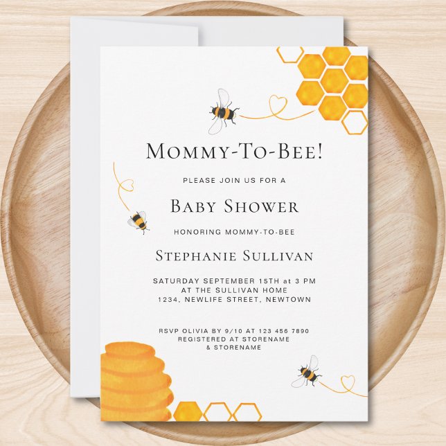 Mommy To Bee Baby Shower Invitation (Creator Uploaded)