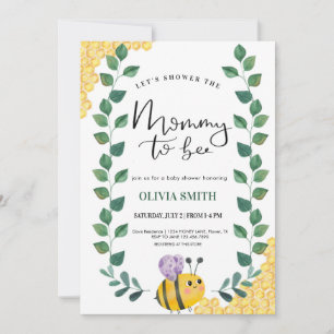  Mommy to Bee Baby Shower Invitation
