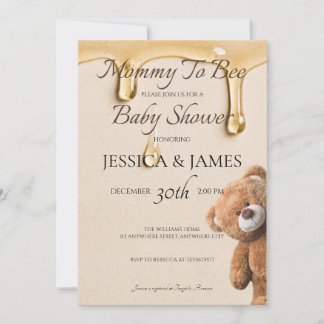 Mommy To Bee Baby Shower Invitation