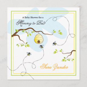 Mommy to Bee Baby Shower Invitation