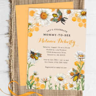 Mommy to Bee Baby Shower Invitation   Watercolor H