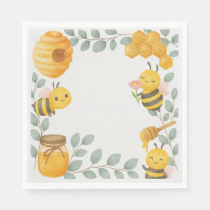 Mommy to Bee Baby Shower Luncheon Napkin