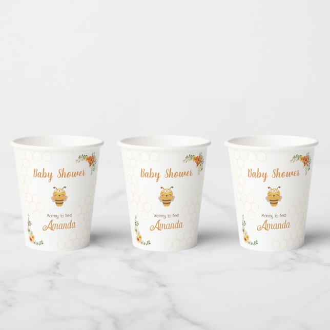 Mommy To Bee Baby Shower Paper Cup (Multi)
