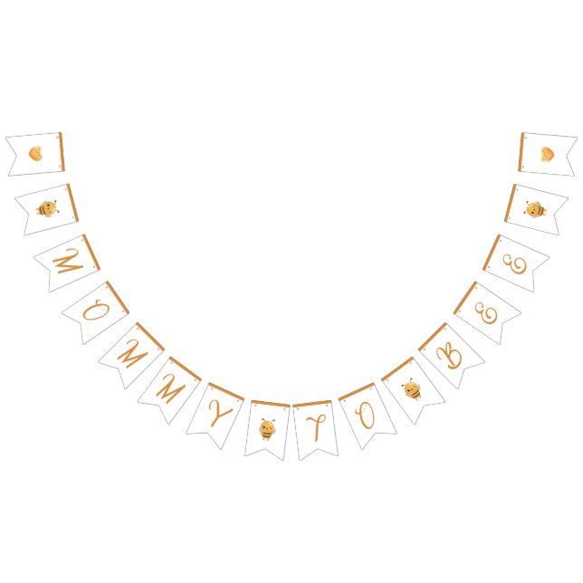 Mommy To Bee Baby Shower Party Bunting Flags (All)