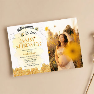 Mommy To Bee Baby Shower Photo Invitation