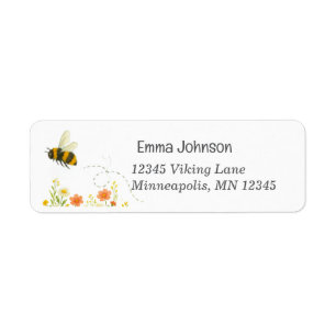 Mommy To Bee Baby Shower Return Address