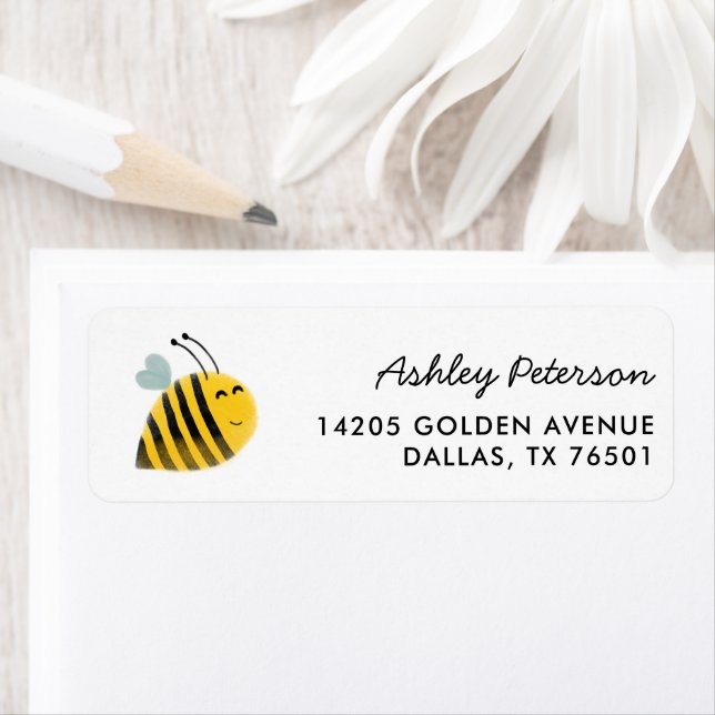 Mommy To Bee Baby Shower Return Address (Insitu)