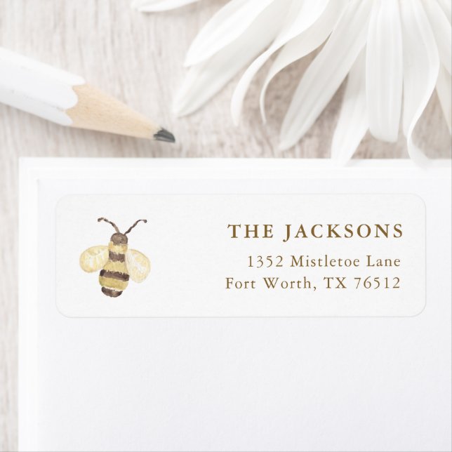 Mommy To Bee Baby Shower Return Address Label (Insitu)