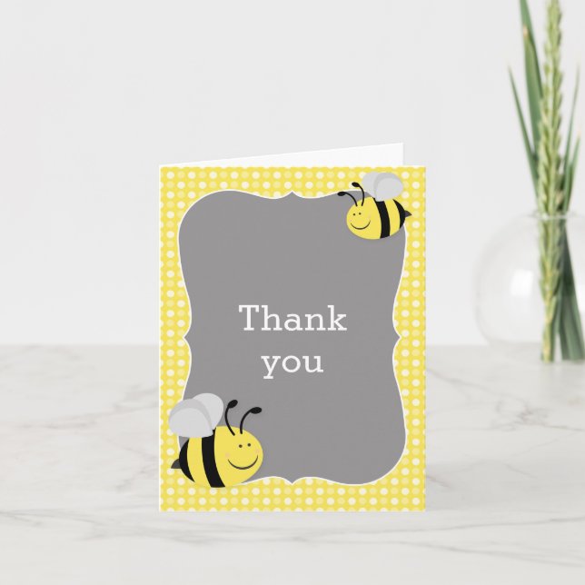 Mommy to Bee Baby Shower Thank You Card (Front)