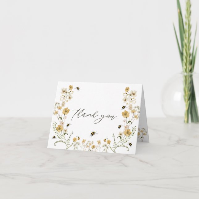 Mommy to Bee Baby Shower Thank You Card (Front)