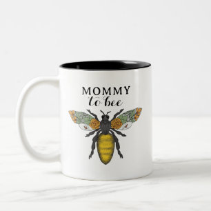 Mommy To Bee Baby Shower Two-Tone Coffee Mug