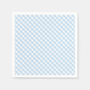 Mommy to bee blue white gingham baby shower decor napkin