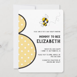 Mommy to bee bumblebee baby shower invitation