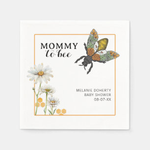 Mommy To Bee Bumblebee Baby Shower Napkin