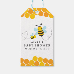 Mommy To Bee Chevron Baby Shower Gift Tags