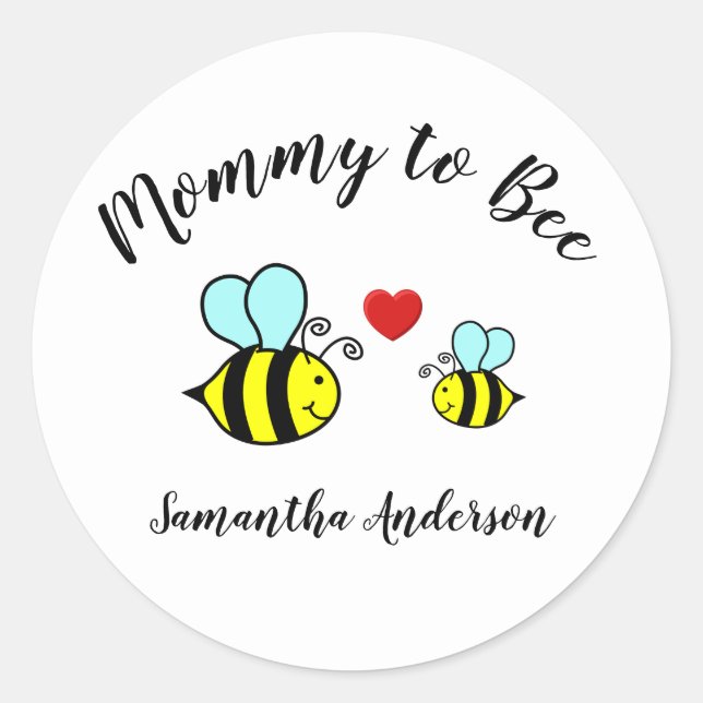 Mommy to Bee - Circle Sticker (Front)