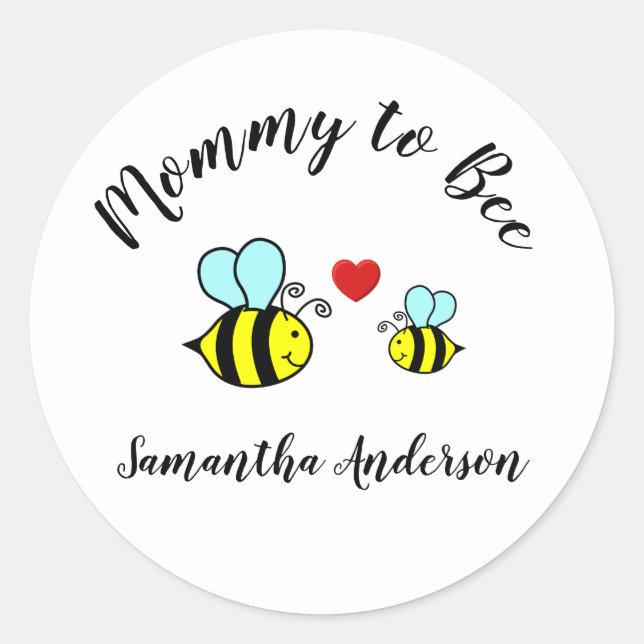 Mommy to Bee - Circle Sticker (Front)