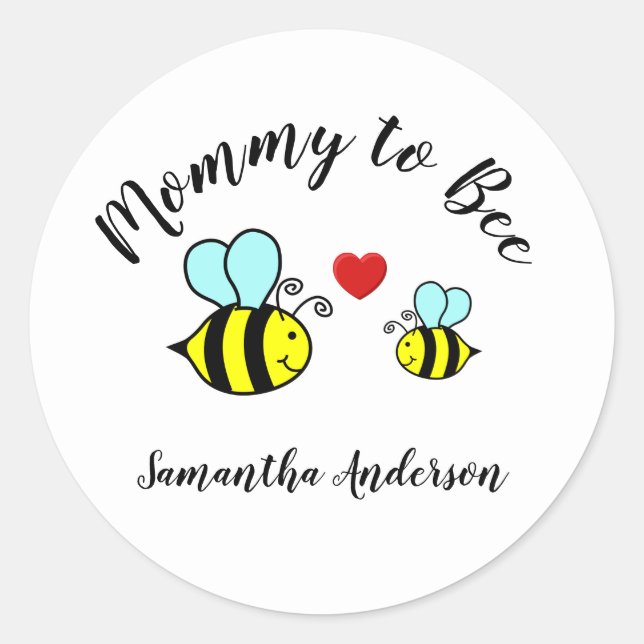Mommy to Bee - Circle Sticker (Front)
