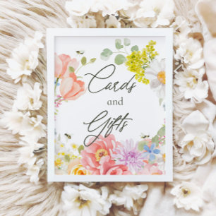 Mommy to Bee Floral Watercolor Baby Shower Poster