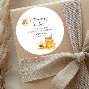 Mommy To Bee Gender Neutral Baby Shower Classic Round Sticker