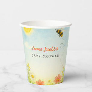 Mommy To Bee Gender Neutral Baby Shower Paper Cups