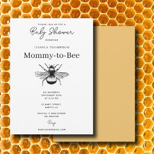 Mommy to Bee Honey Baby Shower Theme Invitation
