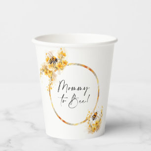 Mommy to Bee Honey Wildflower Baby Shower Paper Cups