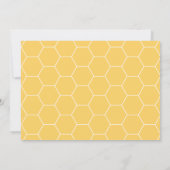 Mommy To Bee Lettering & Honeycomb Baby Shower Invitation (Back)