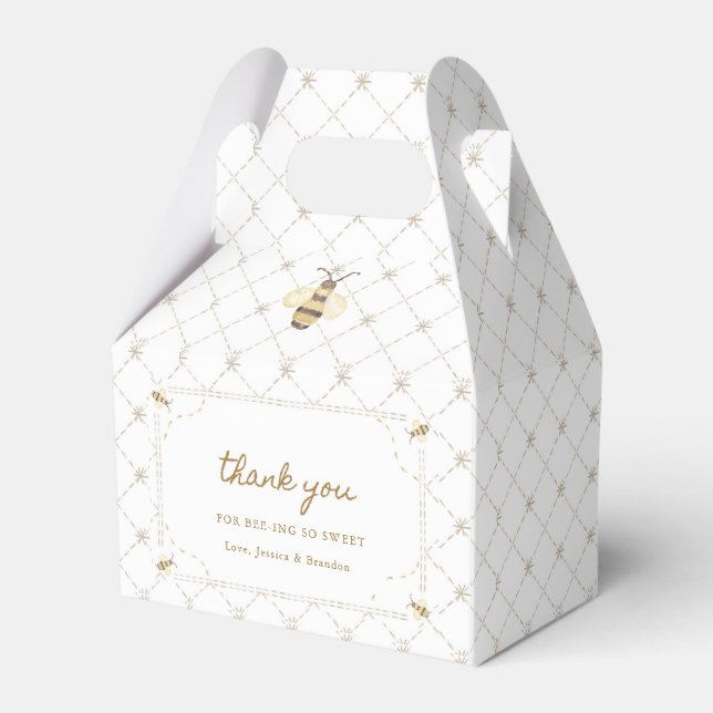 Mommy To Bee Little Bee Baby Shower  Favor Box (Front Side)