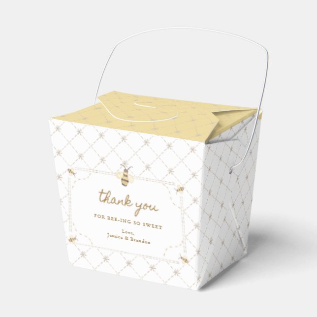 Mommy To Bee Little Bee Baby Shower  Favor Box (Front Side)