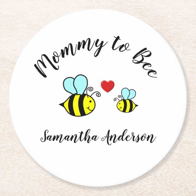 Mommy to Bee - Paper Coaster (Front)