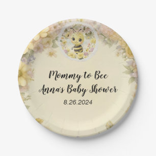 Mommy to Bee Paper Plate