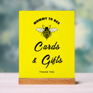 Mommy To Bee Trendy Baby Shower Cards & Gifts Sign